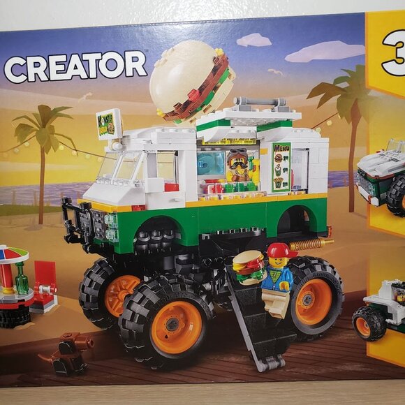 RETIRED LEGO Creator 3in1 Monster Burger Truck 31104 Food Vehicle SEALED NEW 499 - Picture 15 of 16